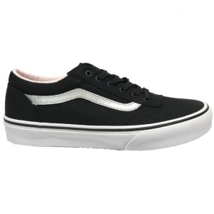 Girls Maddie Canvas Black/Silver