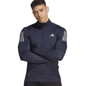 Mens Own The Run Quarter Zip Top Navy