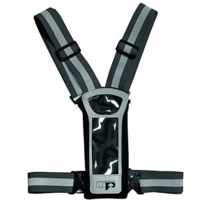 Reflective LED Run Vest & Phone Carrier Black
