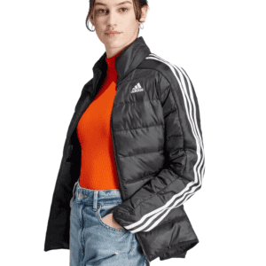 Womens 3 Stripe Light Down Jacket Black