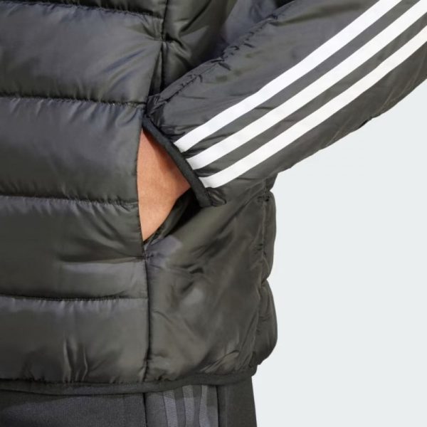 Mens 3 Stripe Light Down Jacket Black