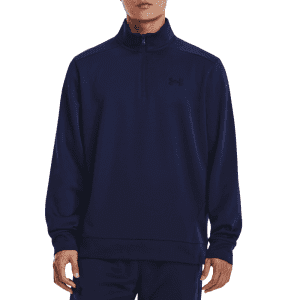 Mens Armour Fleece Quarter Zip Navy