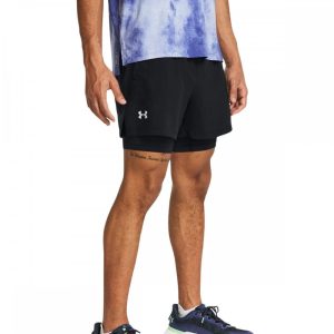 Mens Armour Launch 2-in-1 Shorts Black