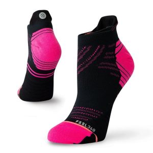 Womens Fluro Tab Socks Black