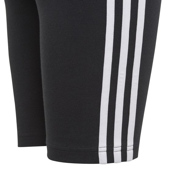 Girls Essentials 3 Stripe Bicycle Shorts Black