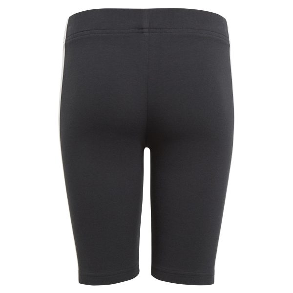 Girls Essentials 3 Stripe Bicycle Shorts Black
