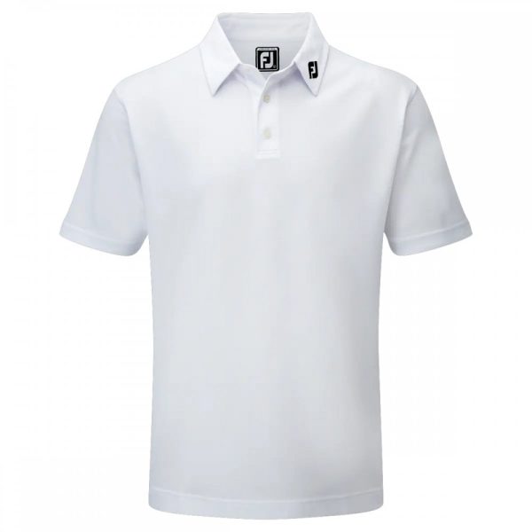 Mens Stretch Pique Solid Tshirt White