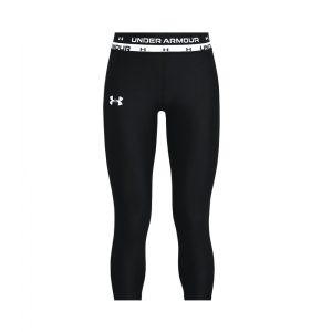 Girls HeatGear Armour Crop Leggings Black