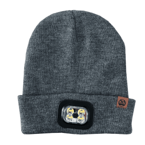LED Lighted Beanie Hat Grey