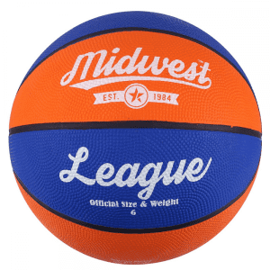 Size 6 Midwest League Basketball Blue/Orange