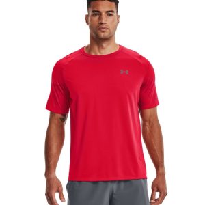Mens UA Tech 2.0 Short Sleeve Navy Red