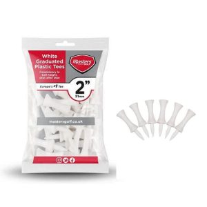 Graduated 2" Plastic Tees White (25 Pack)