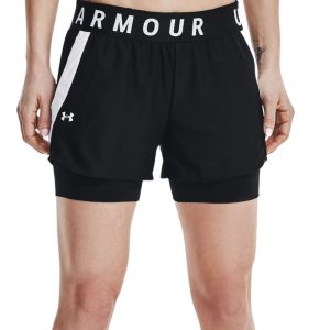 Womens UA Play up 2-in-1 Shorts Black