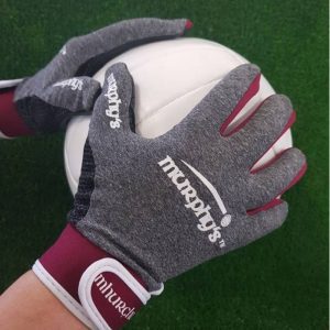Gaelic Gloves Grey/Maroon