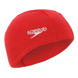 Adults Polyester Swimming Hat Red