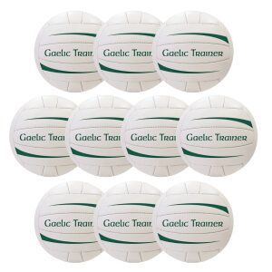 10 Pack White Gaelic Trainer Balls