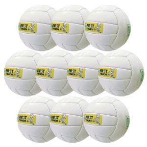 10 Pack Junior First Touch White Gaelic Footballs