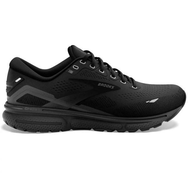 Womens Ghost 15 Running Shoes Black (Wide Fit D)
