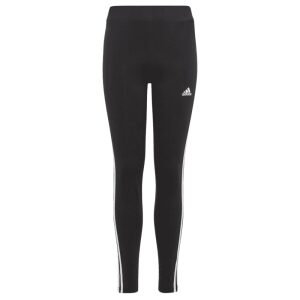 Girls Essentials 3 Stripe Cotton Tights Black