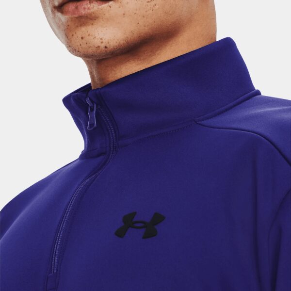 Mens Armour Fleece 1/4 Zip Blue