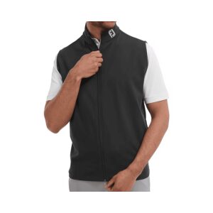 Mens Full Zip Knit Vest Black