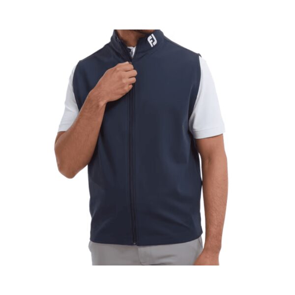 Mens Full Zip Knit Vest Navy