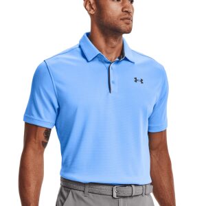 Mens Tech Polo Shirt Sky Blue