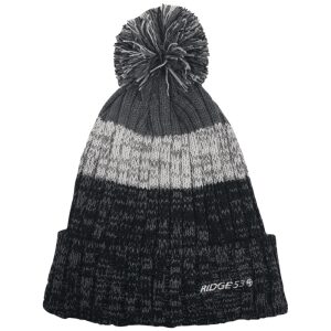 Paris Bobble Hat Black/Grey