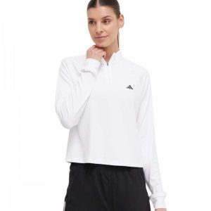 Womens Train Essentials Quarter Zip White