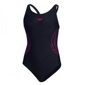 Girls Placement Muscleback Swimsuit Navy