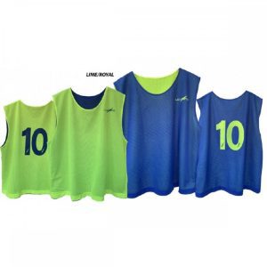 Reversible Numbered Bibs Blue/Green 20 Pack