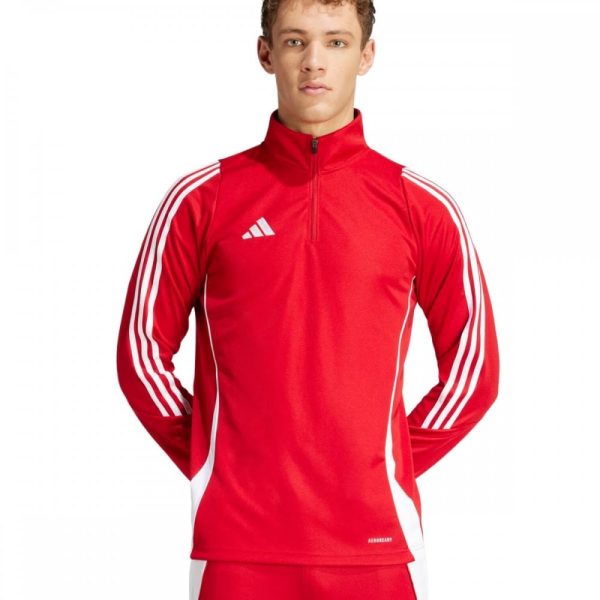 Mens Tiro 24 Quarter Zip Red