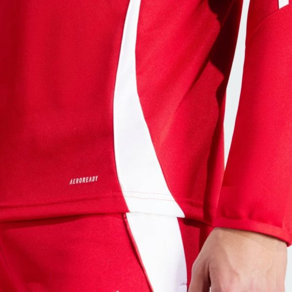 Mens Tiro 24 Quarter Zip Red