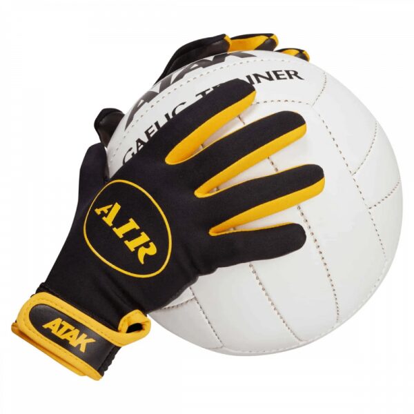 Kids Air Gaelic Gloves Black/Amber