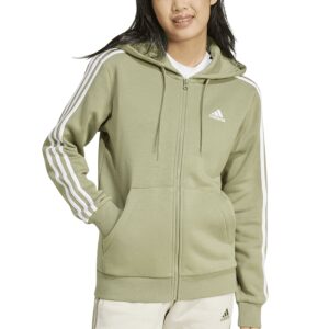 Womens Essentials Full Zip Hoodie Green