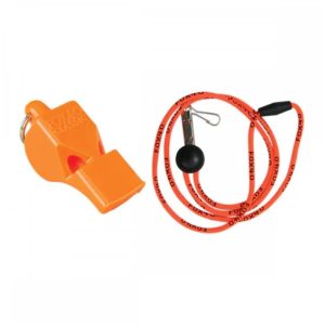 40 Classic Safety Whistle and Strap Orange