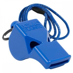 40 Classic Safety Whistle and Strap Blue