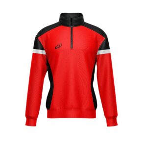 Park Half Zip Top Red