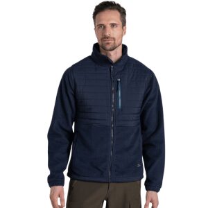 Mens Montadale Insulated Hybrid Borg Fleece Jacket Navy