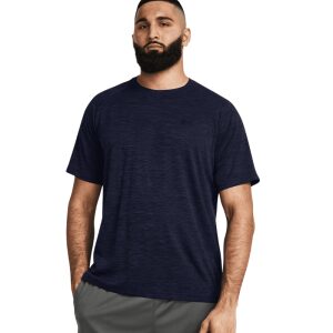 Mens UA Tech Textured Tshirt Navy