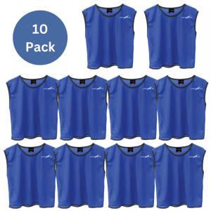 Mesh Training Bibs Blue 10 Pack
