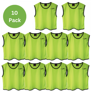 Mesh Training Bibs Yellow 10 Pack