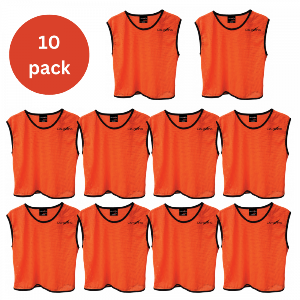 Mesh Training Bibs Orange 10 Pack