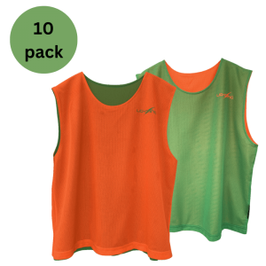 Reversible Bibs 10 Pack Green/Orange