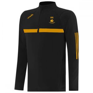 Kids St Eunans GAA Focus Black Brushed Half Zip Top