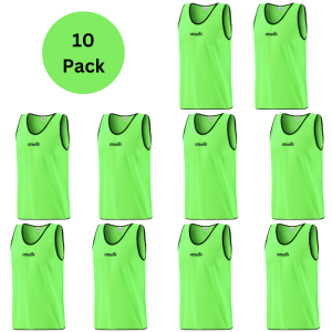 10 Pack Green Mesh Training Bibs