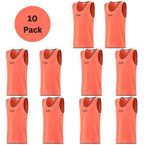 10 Pack Orange Mesh Training Bibs