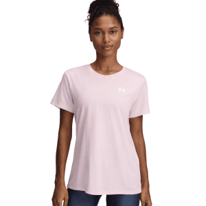 Womens UA Tech Twist Short Sleeve T-Shirt Pink