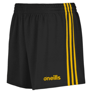 Kids Mourne Gaelic Shorts Black/Amber