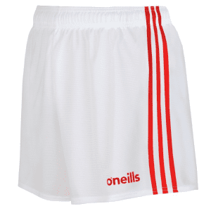 Kids Mourne Gaelic White/Red Shorts